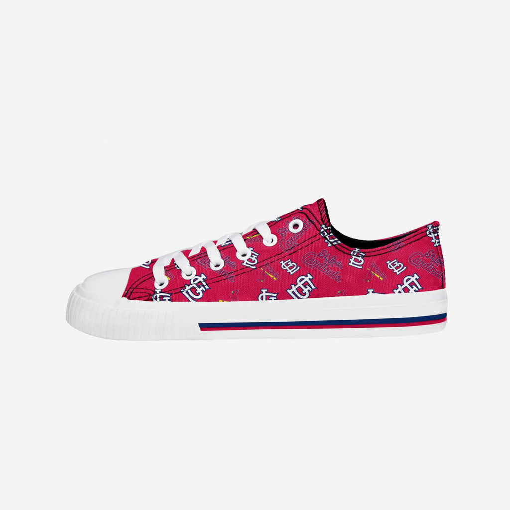 St Louis Cardinals Womens Low Top Repeat Print Canvas Shoe FOCO - FOCO.com