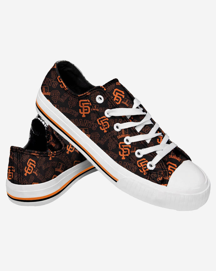 San Francisco Giants Womens Low Top Repeat Print Canvas Shoe FOCO - FOCO.com