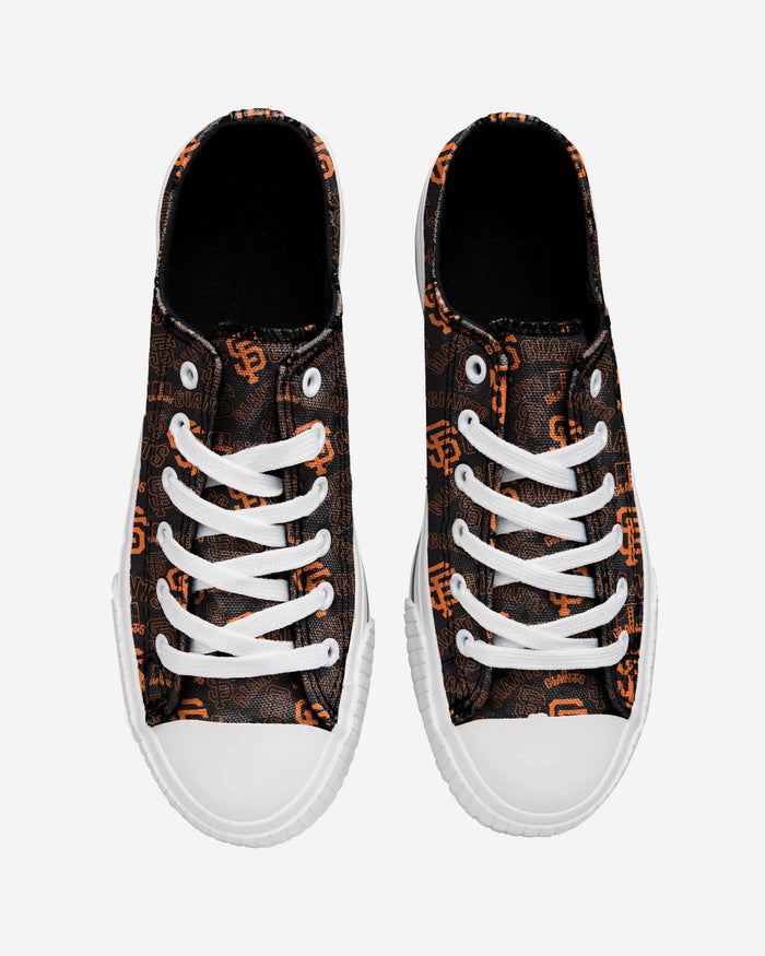 San Francisco Giants Womens Low Top Repeat Print Canvas Shoe FOCO - FOCO.com