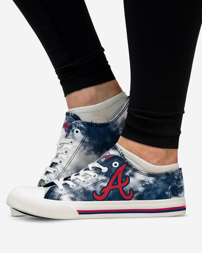 Atlanta Braves Womens Low Top Tie-Dye Canvas Shoe FOCO - FOCO.com