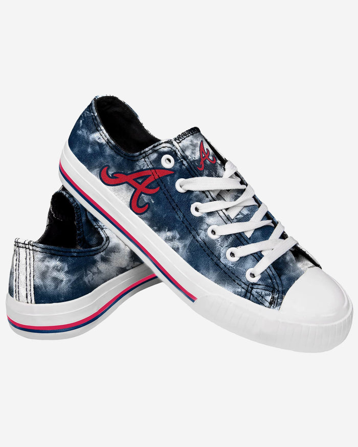 Atlanta Braves Womens Low Top Tie-Dye Canvas Shoe FOCO - FOCO.com