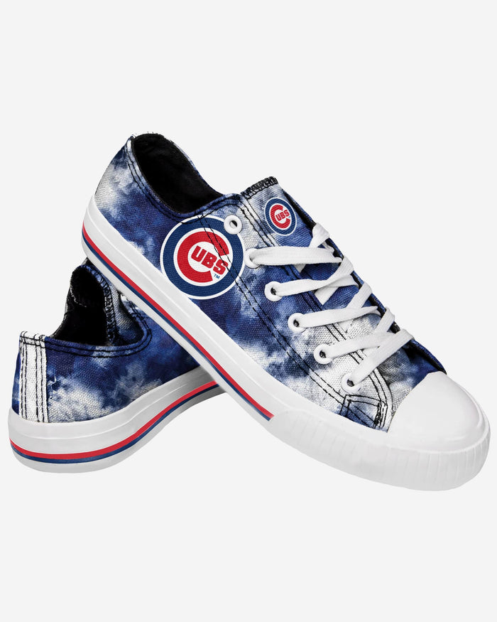 Chicago Cubs Womens Low Top Tie-Dye Canvas Shoe FOCO - FOCO.com