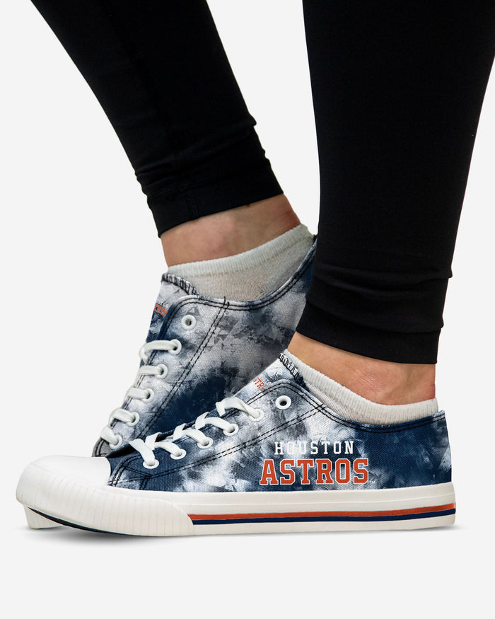 Houston Astros Womens Low Top Tie-Dye Canvas Shoe FOCO - FOCO.com