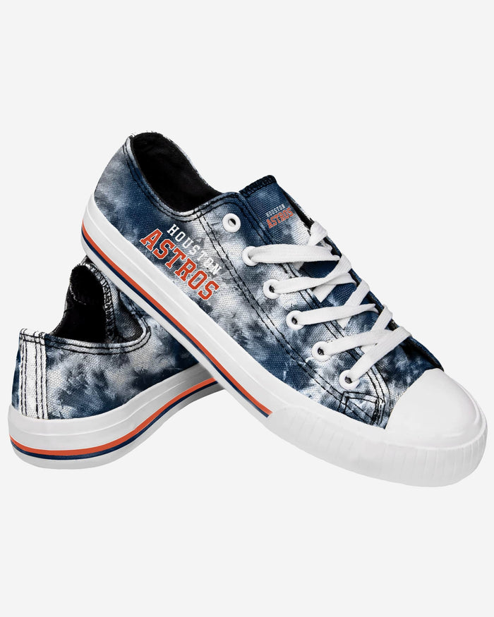 Houston Astros Womens Low Top Tie-Dye Canvas Shoe FOCO - FOCO.com