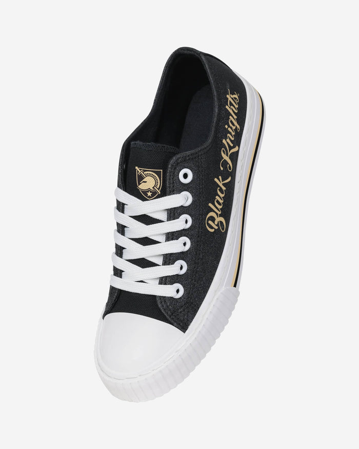 Army Black Knights Womens Color Glitter Low Top Canvas Shoes FOCO - FOCO.com