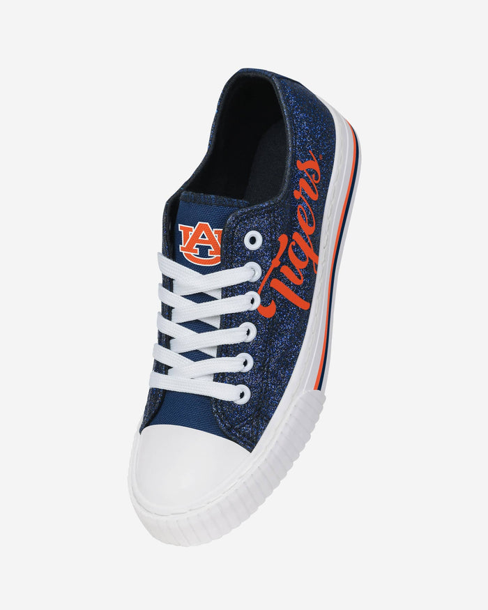 Auburn Tigers Womens Color Glitter Low Top Canvas Shoes FOCO - FOCO.com