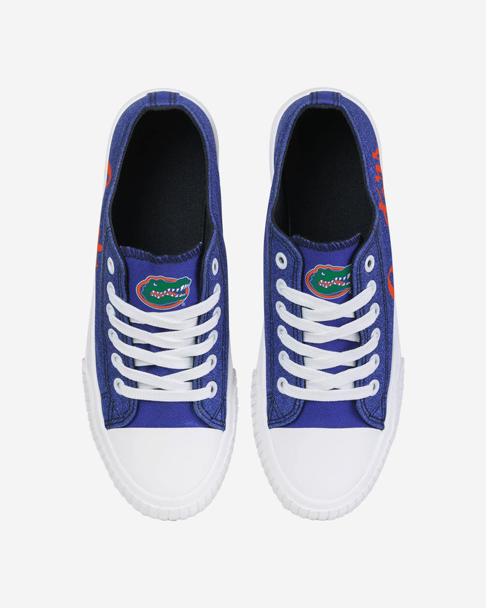 Florida Gators Womens Color Glitter Low Top Canvas Shoes FOCO - FOCO.com