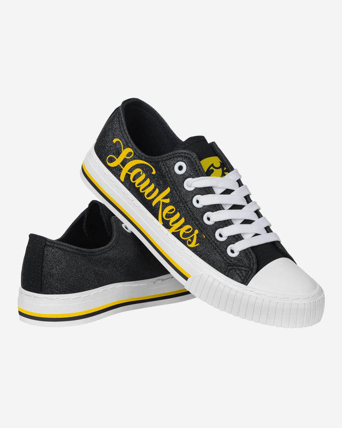 Iowa Hawkeyes Womens Color Glitter Low Top Canvas Shoes FOCO - FOCO.com