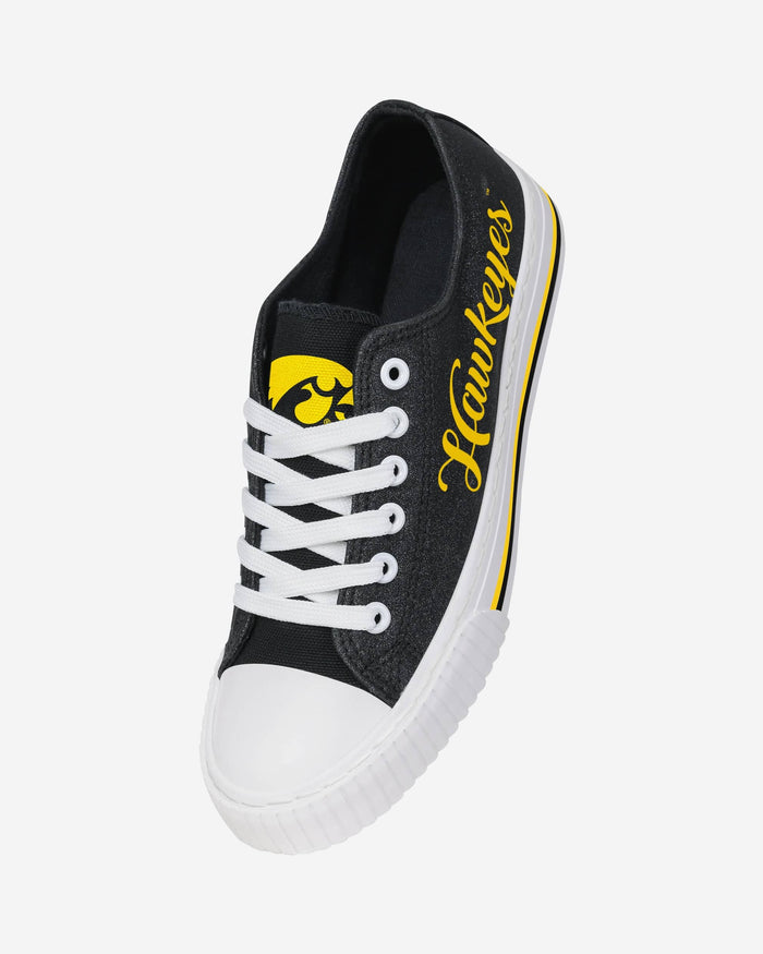 Iowa Hawkeyes Womens Color Glitter Low Top Canvas Shoes FOCO - FOCO.com