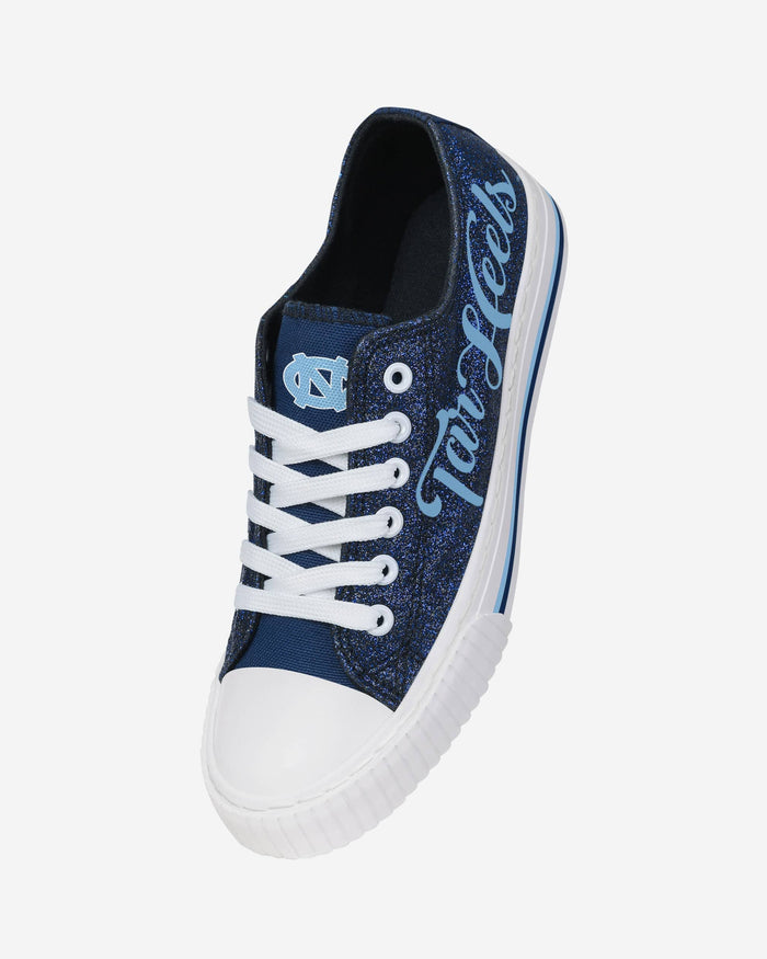 North Carolina Tar Heels Womens Color Glitter Low Top Canvas Shoes FOCO - FOCO.com