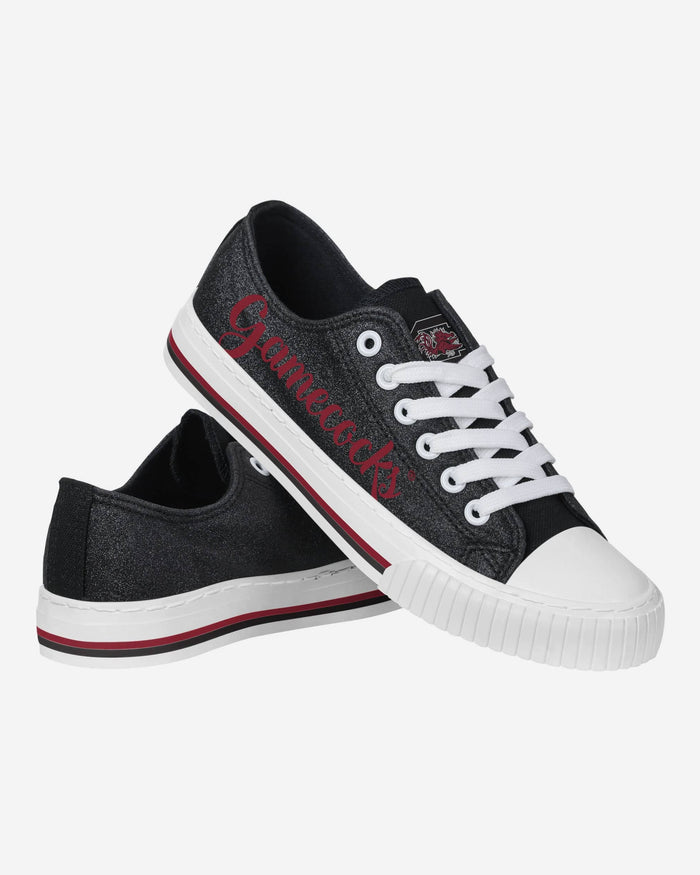 South Carolina Gamecocks Womens Color Glitter Low Top Canvas Shoes FOCO - FOCO.com