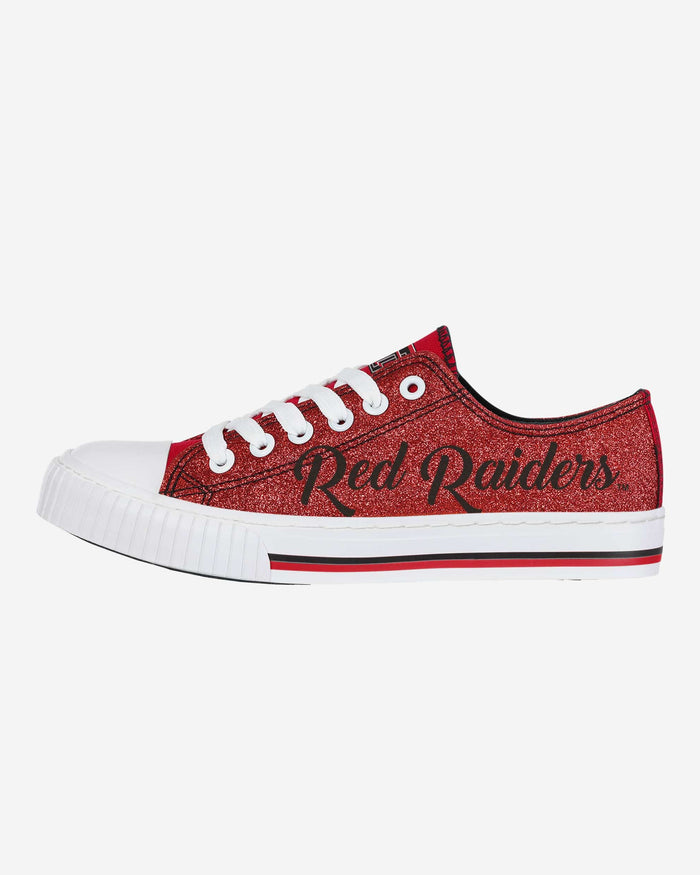 Texas Tech Red Raiders Womens Color Glitter Low Top Canvas Shoes FOCO 6 - FOCO.com