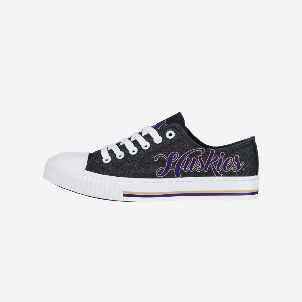 Washington Huskies Womens Color Glitter Low Top Canvas Shoes FOCO 6 - FOCO.com