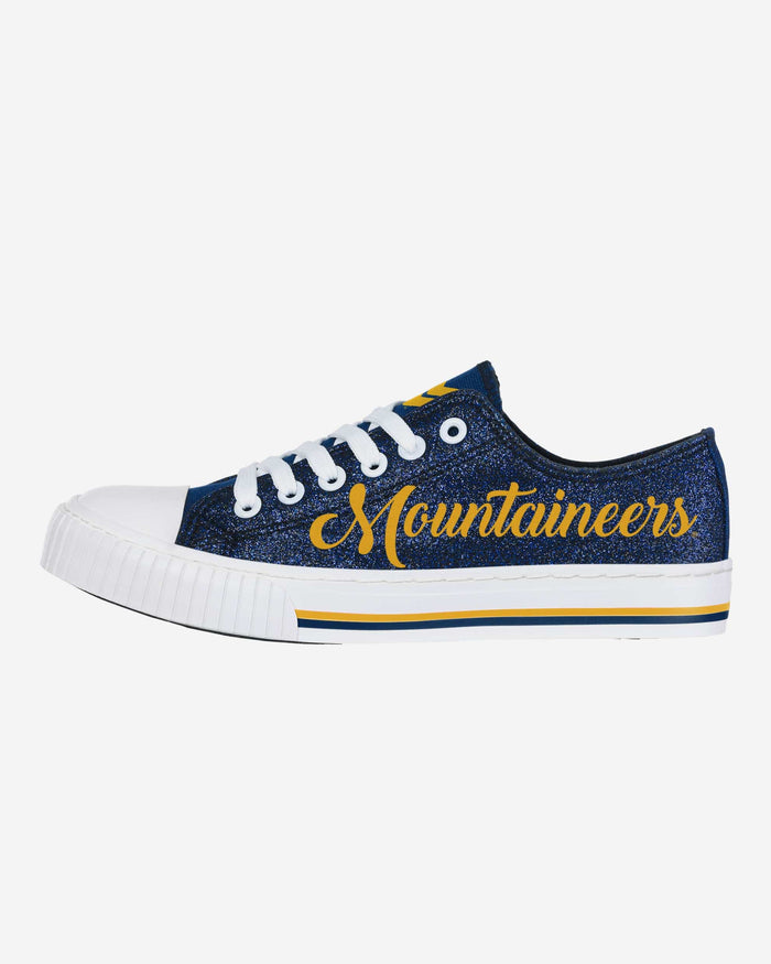 West Virginia Mountaineers Womens Color Glitter Low Top Canvas Shoes FOCO 6 - FOCO.com