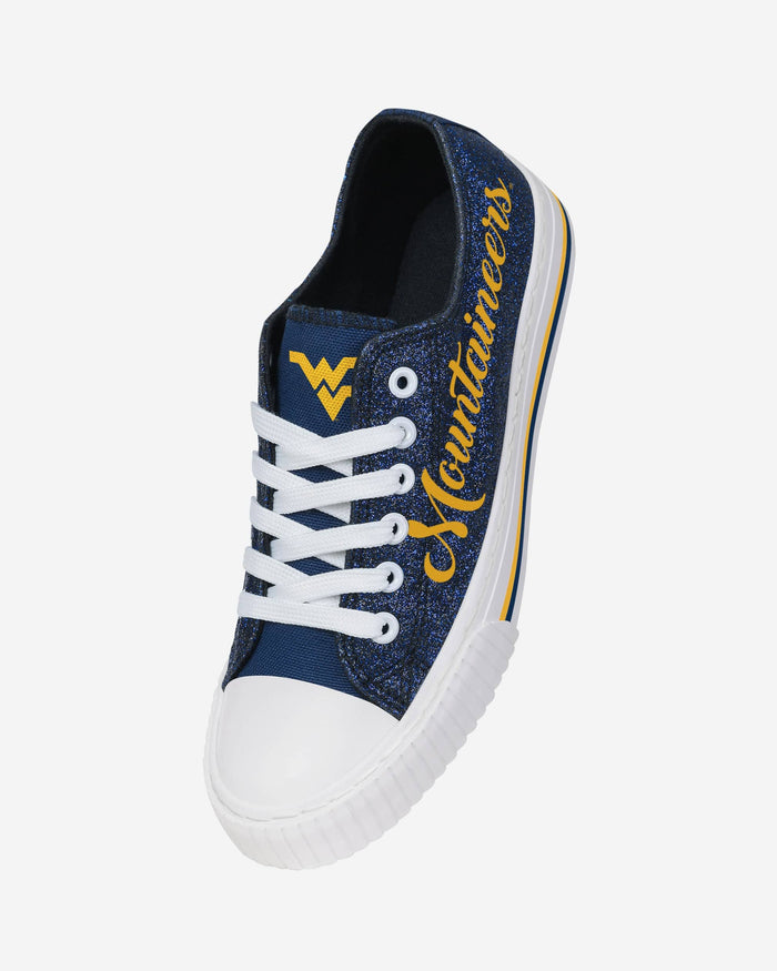 West Virginia Mountaineers Womens Color Glitter Low Top Canvas Shoes FOCO - FOCO.com