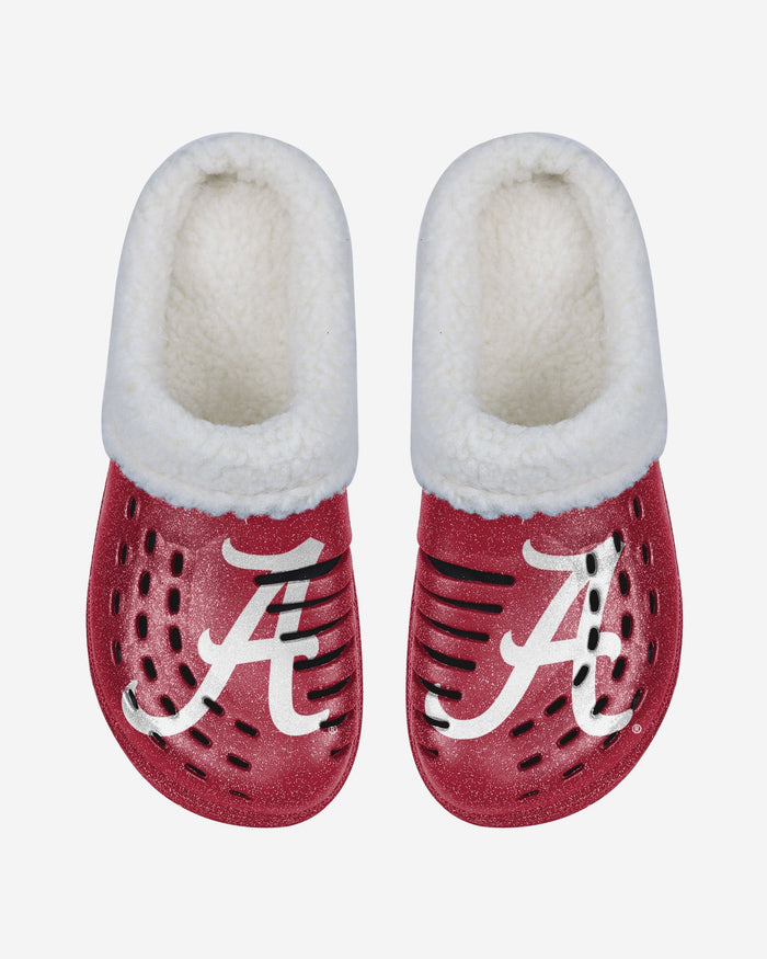 Alabama Crimson Tide Womens Sherpa Lined Glitter Clog FOCO - FOCO.com