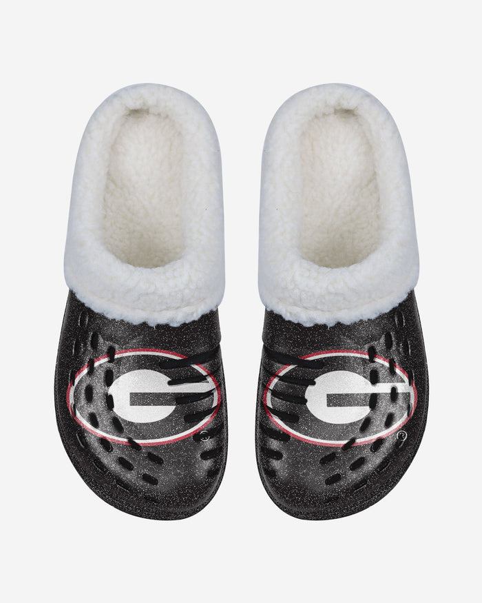 Georgia Bulldogs Womens Sherpa Lined Glitter Clog FOCO - FOCO.com