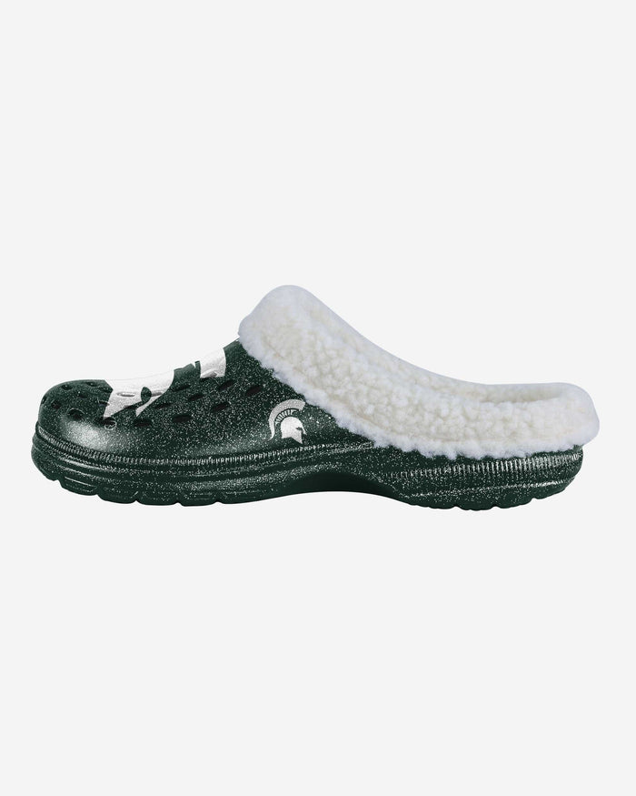 Michigan State Spartans Womens Sherpa Lined Glitter Clog FOCO S - FOCO.com