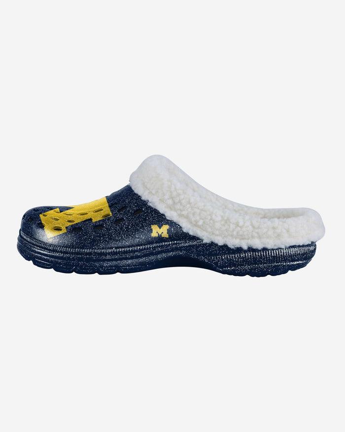 Michigan Wolverines Womens Sherpa Lined Glitter Clog FOCO S - FOCO.com