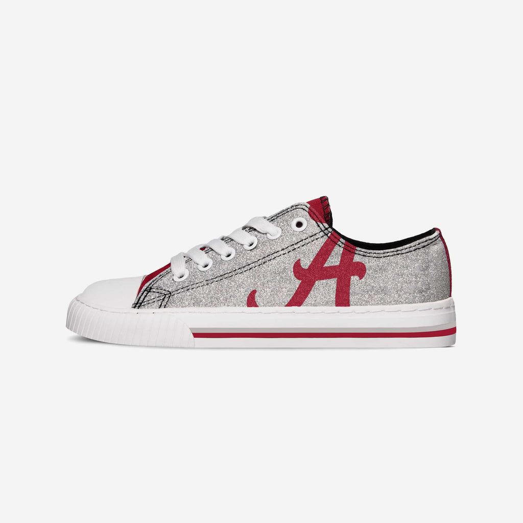 Alabama Crimson Tide Womens Glitter Low Top Canvas Shoe FOCO - FOCO.com