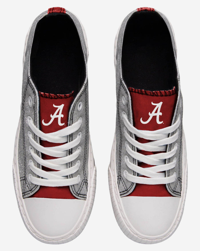 Alabama Crimson Tide Womens Glitter Low Top Canvas Shoe FOCO - FOCO.com