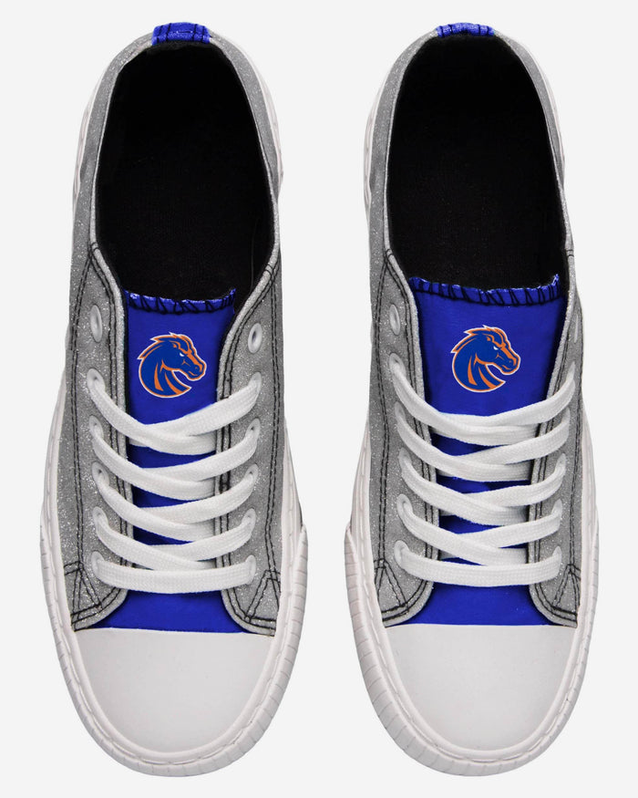 Boise State Broncos Womens Glitter Low Top Canvas Shoe FOCO - FOCO.com