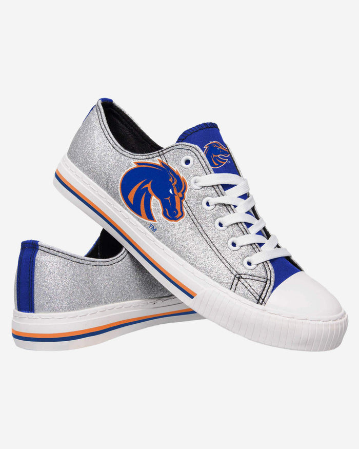 Boise State Broncos Womens Glitter Low Top Canvas Shoe FOCO - FOCO.com