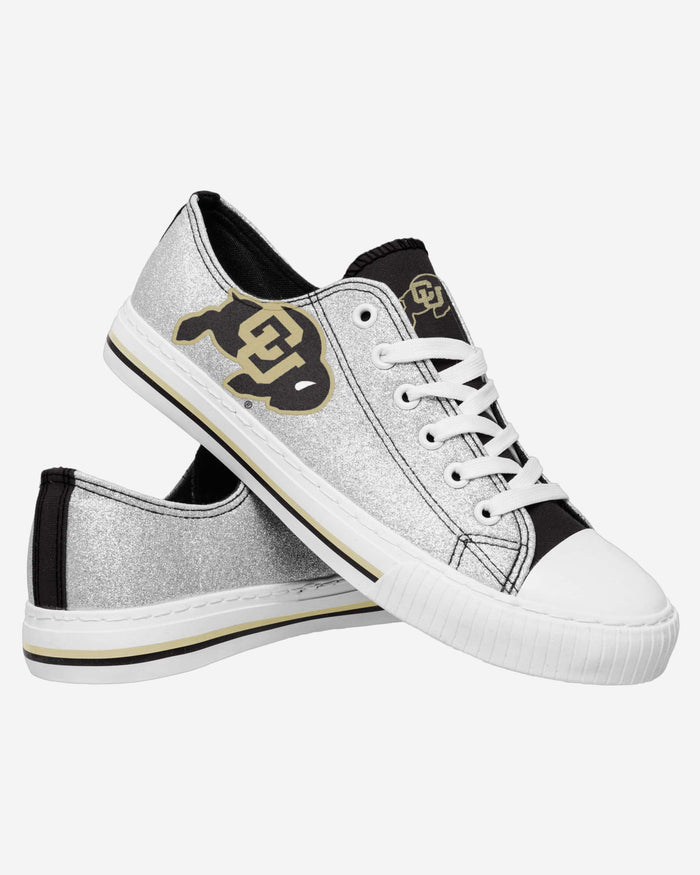 Colorado Buffaloes Womens Glitter Low Top Canvas Shoes FOCO - FOCO.com