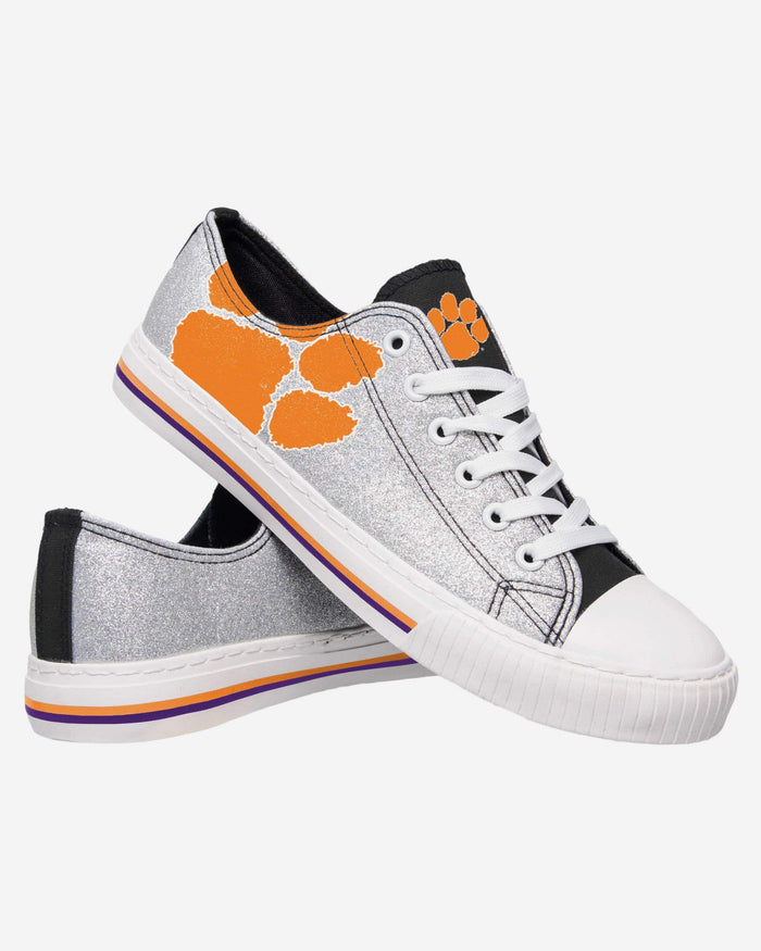 Clemson Tigers Womens Glitter Low Top Canvas Shoe FOCO - FOCO.com