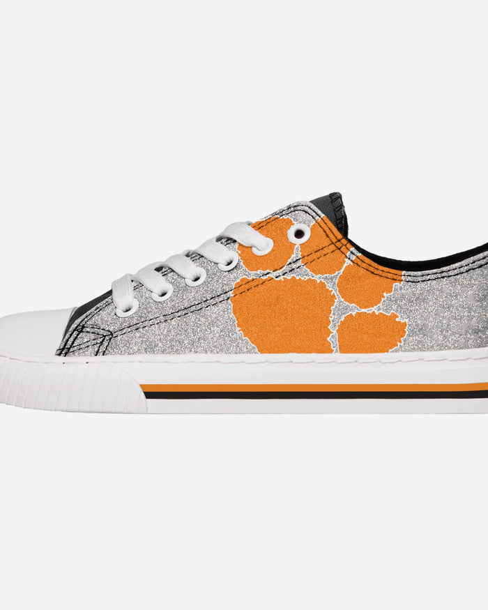 Clemson Tigers Womens Glitter Low Top Canvas Shoe FOCO 6 - FOCO.com