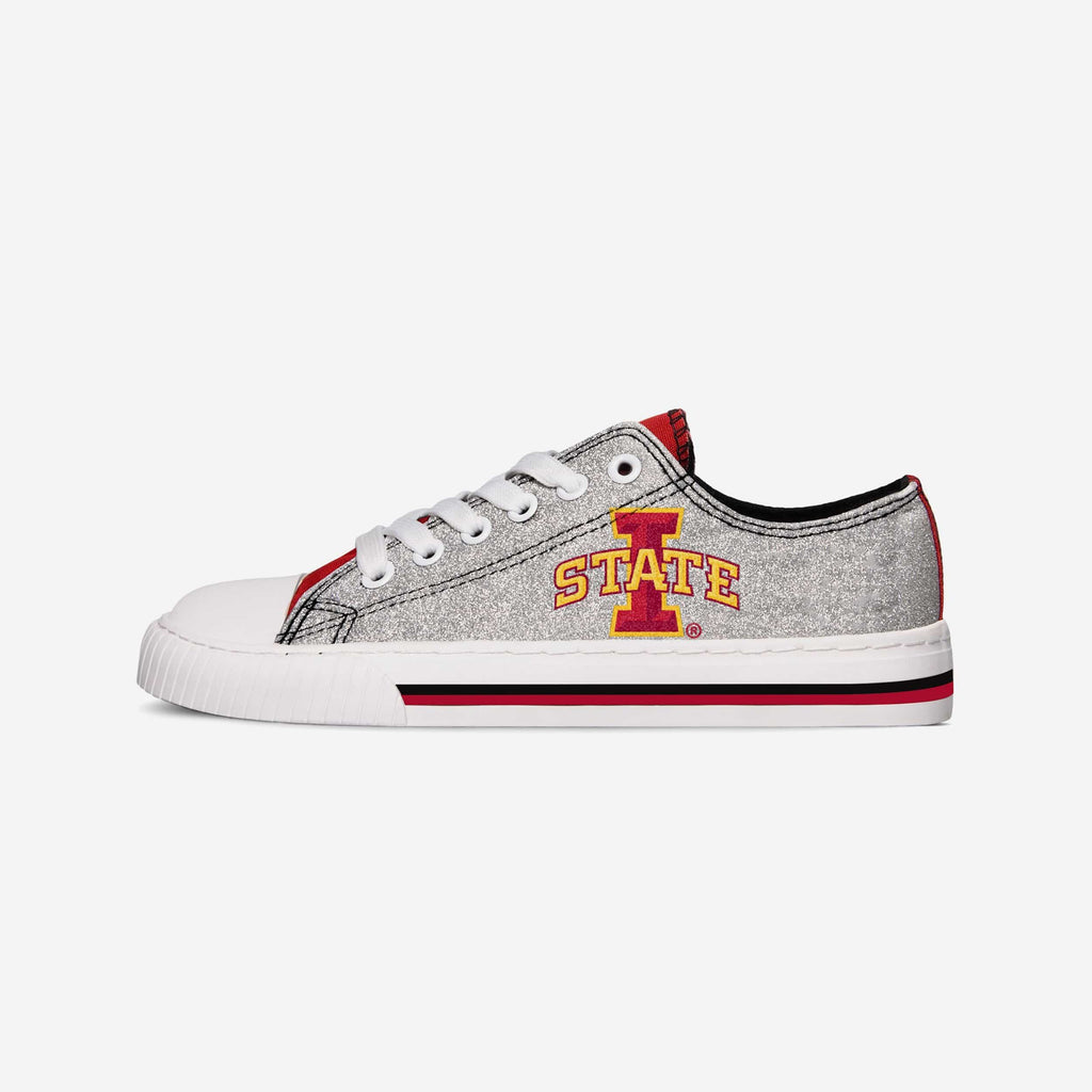 Iowa State Cyclones Womens Glitter Low Top Canvas Shoe FOCO - FOCO.com