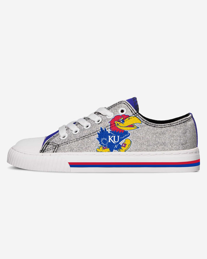 Kansas Jayhawks Womens Glitter Low Top Canvas Shoe FOCO - FOCO.com