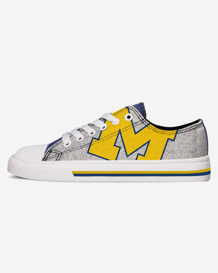 Michigan Wolverines Womens Glitter Low Top Canvas Shoe FOCO - FOCO.com