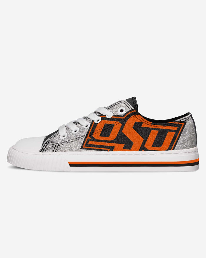 Oklahoma State Cowboys Womens Glitter Low Top Canvas Shoe FOCO - FOCO.com