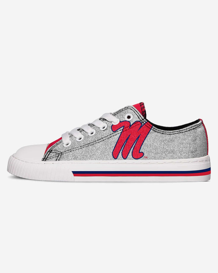 Ole Miss Rebels Womens Glitter Low Top Canvas Shoe FOCO - FOCO.com