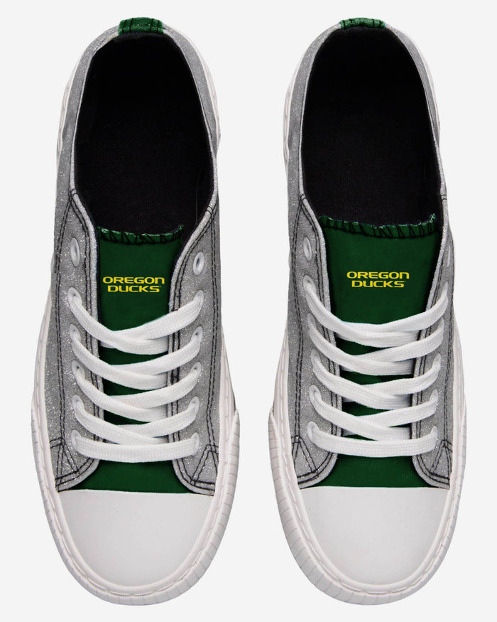 Oregon Ducks Womens Glitter Low Top Canvas Shoe FOCO - FOCO.com