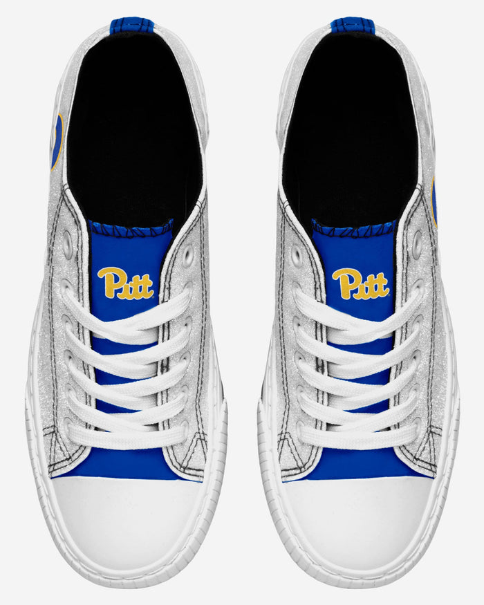 Pittsburgh Panthers Womens Glitter Low Top Canvas Shoes FOCO - FOCO.com