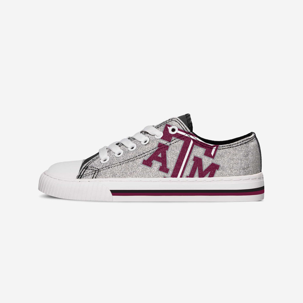 Texas A&M Aggies Womens Glitter Low Top Canvas Shoe FOCO - FOCO.com