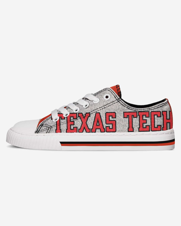 Texas Tech Red Raiders Womens Glitter Low Top Canvas Shoe FOCO - FOCO.com