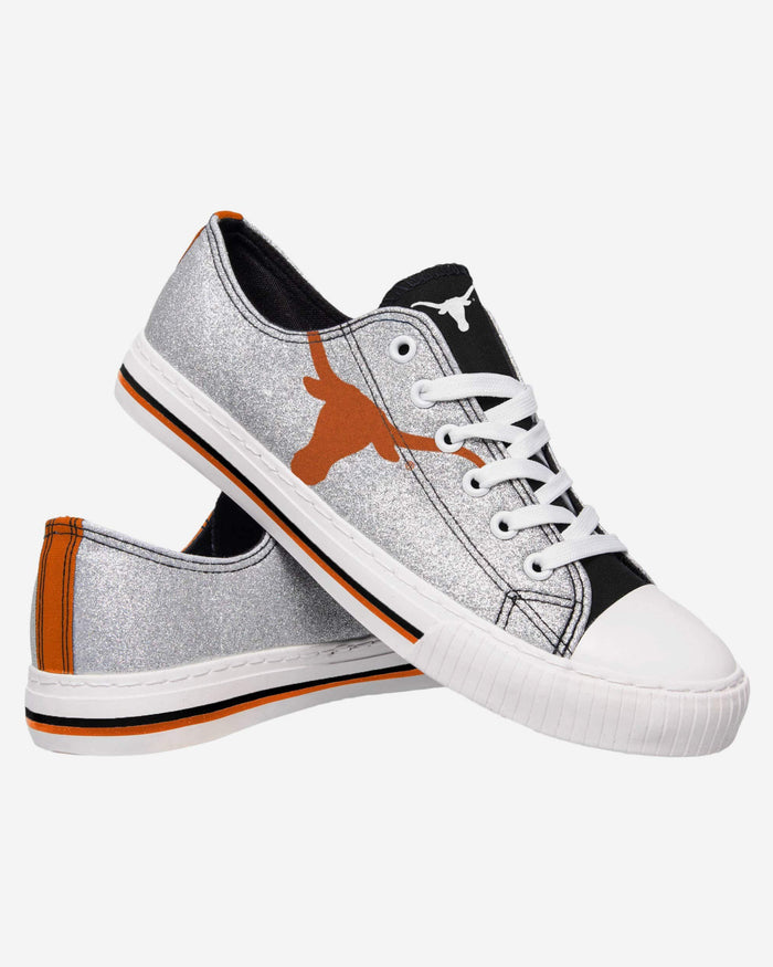 Texas Longhorns Womens Glitter Low Top Canvas Shoe FOCO - FOCO.com