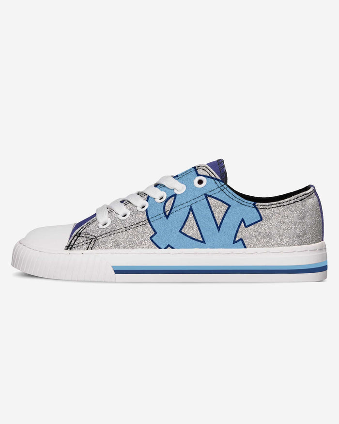 North Carolina Tar Heels Womens Glitter Low Top Canvas Shoe FOCO - FOCO.com