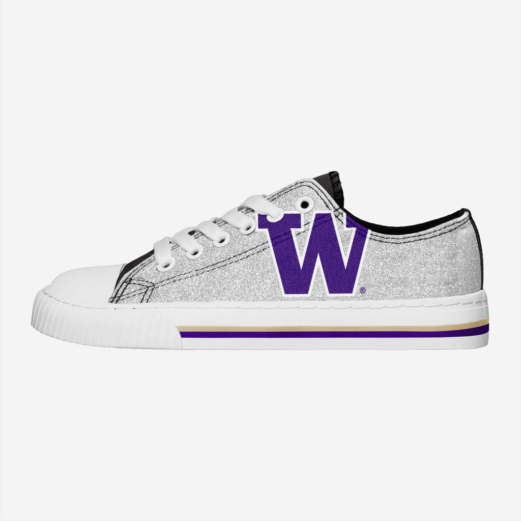 Washington Huskies Womens Glitter Low Top Canvas Shoes FOCO 6 - FOCO.com