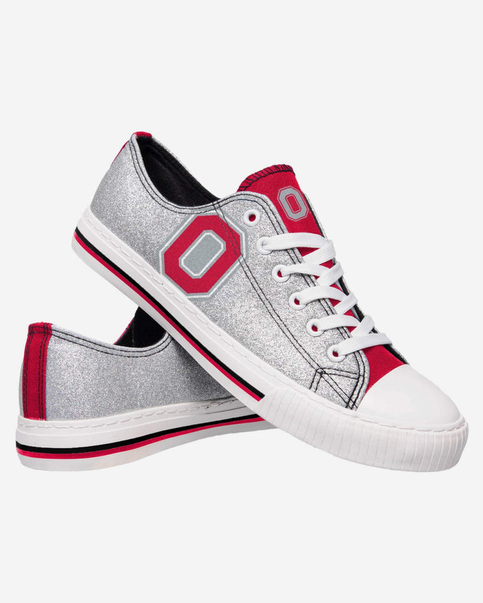 Ohio State Buckeyes Womens Glitter Low Top Canvas Shoe FOCO - FOCO.com