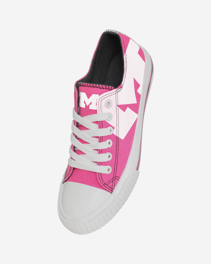 Michigan Wolverines Womens Highlights Low Top Canvas Shoe FOCO - FOCO.com