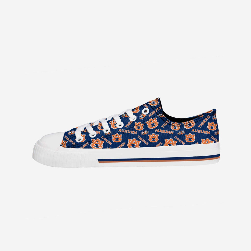 Auburn Tigers Womens Low Top Repeat Print Canvas Shoe FOCO - FOCO.com