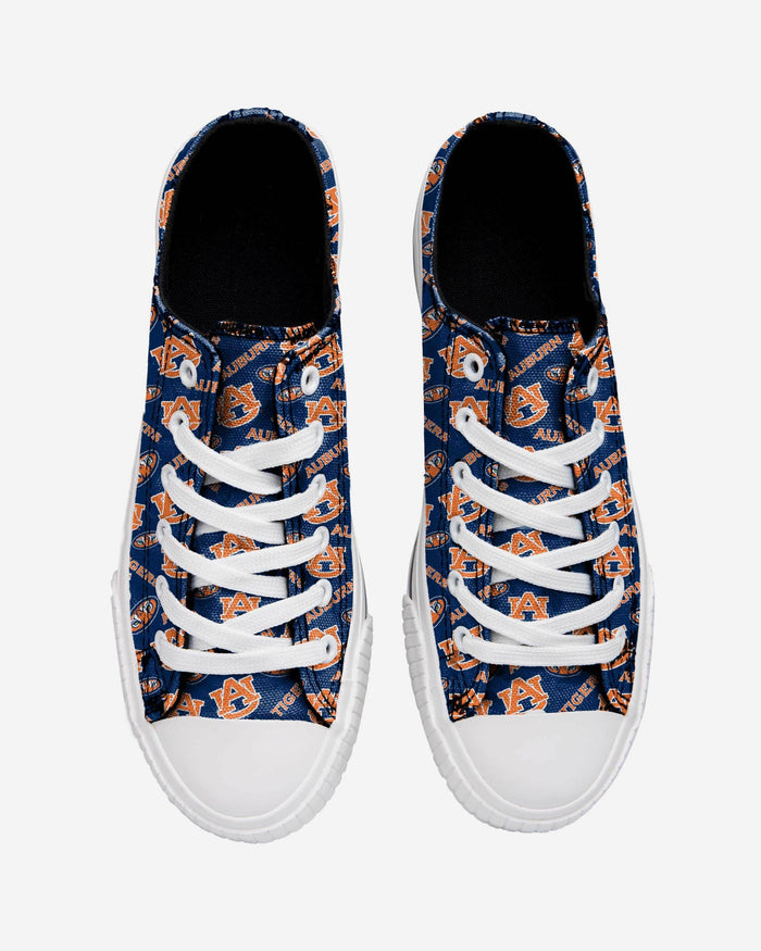 Auburn Tigers Womens Low Top Repeat Print Canvas Shoe FOCO - FOCO.com