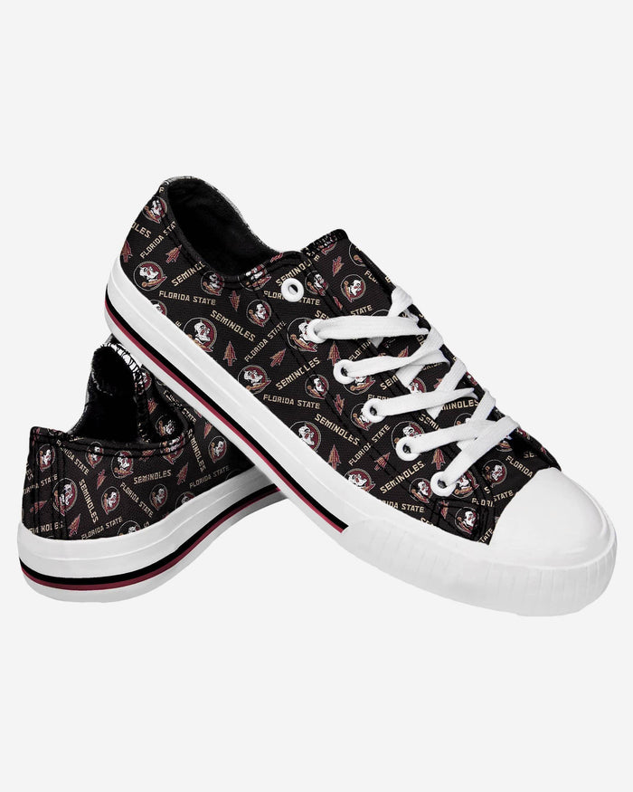 Florida State Seminoles Womens Low Top Repeat Print Canvas Shoe FOCO - FOCO.com