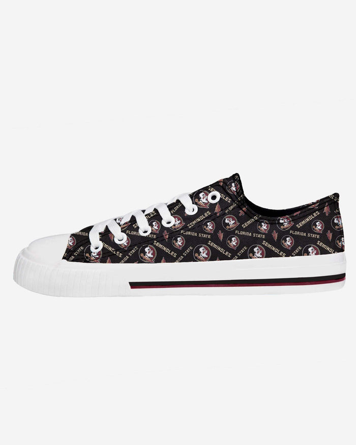 Florida State Seminoles Womens Low Top Repeat Print Canvas Shoe FOCO - FOCO.com