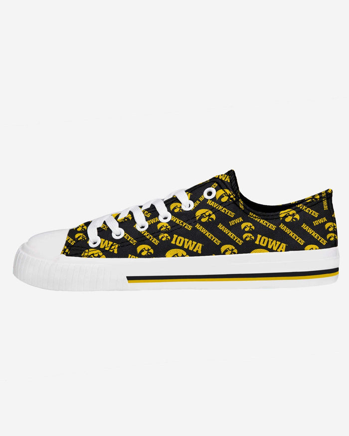 Iowa Hawkeyes Womens Low Top Repeat Print Canvas Shoe FOCO - FOCO.com