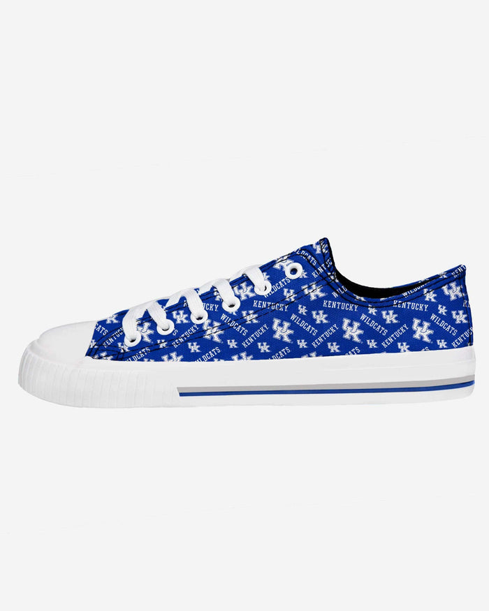 Kentucky Wildcats Womens Low Top Repeat Print Canvas Shoe FOCO - FOCO.com